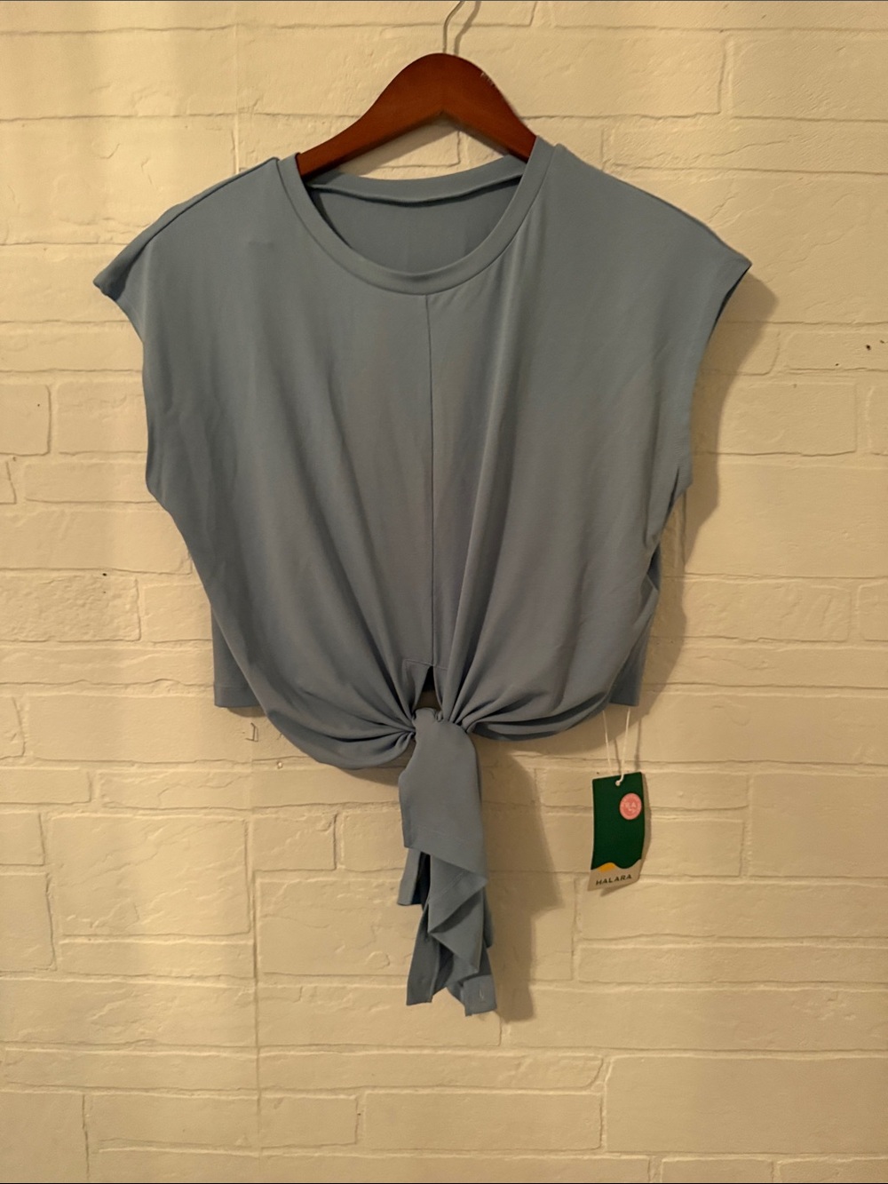 Halara Light Blue Tie-Front Women's Top